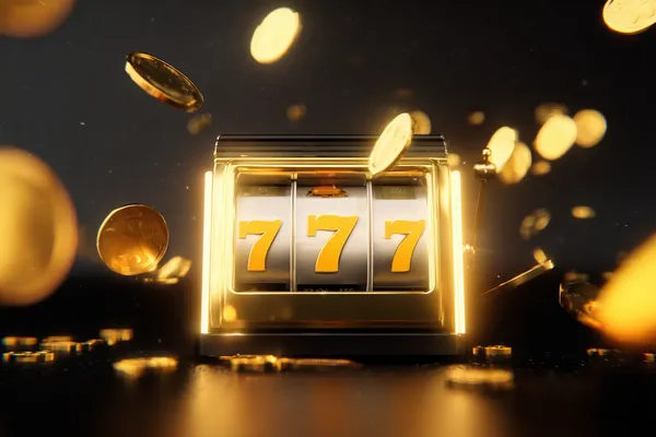 67777 Games — Explore our rich library of casino classics A woman smiling while playing online games on her laptop, surrounded by neon casino elements, showcasing 67777’s diverse game collection.