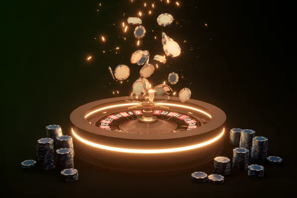 67777 Slots — Thousands of thrilling machines await A woman smiling by bright slot machines showing lucky symbols, showcasing the exciting slot offerings at 67777.